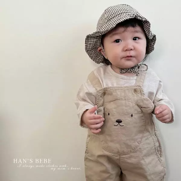 Han's - Korean Baby Fashion - #onlinebabyboutique - Bebe Bear Dungarees Pants - 11