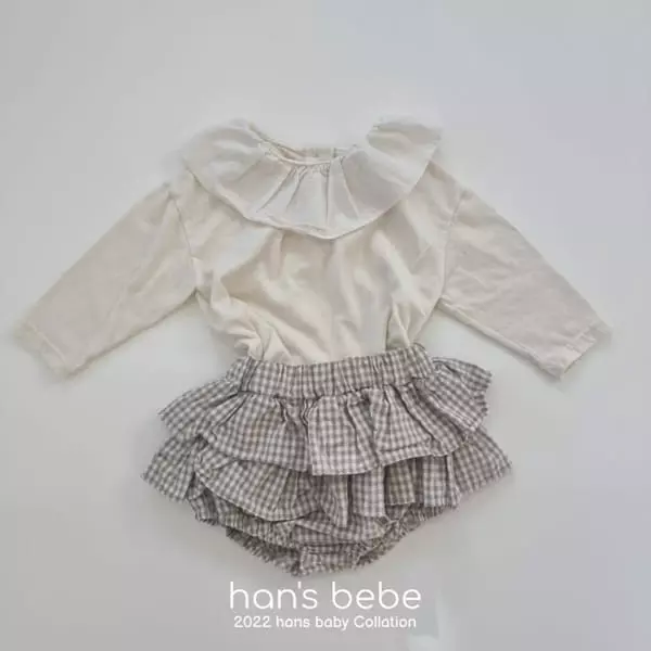 Han's - Korean Baby Fashion - #onlinebabyboutique - Bebe Frill Drop Tee - 7