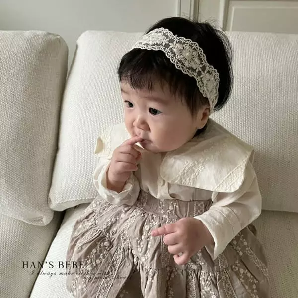 Han's - Korean Baby Fashion - #onlinebabyboutique - Bebe Square Collar Blouse - 6