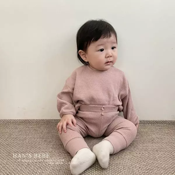 Han's - Korean Baby Fashion - #onlinebabyboutique - Bebe Waffle Patch Tee - 4
