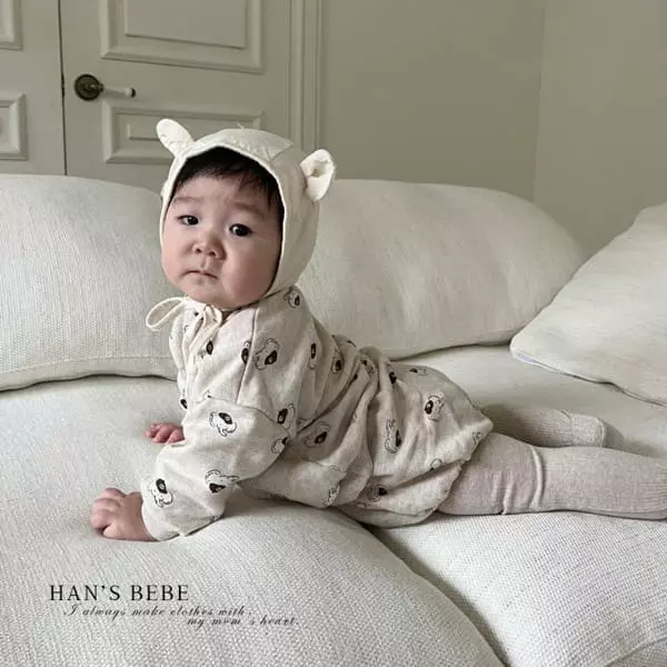 Han's - Korean Baby Fashion - #onlinebabyshop - Bebe Elphan Top Bottom Set