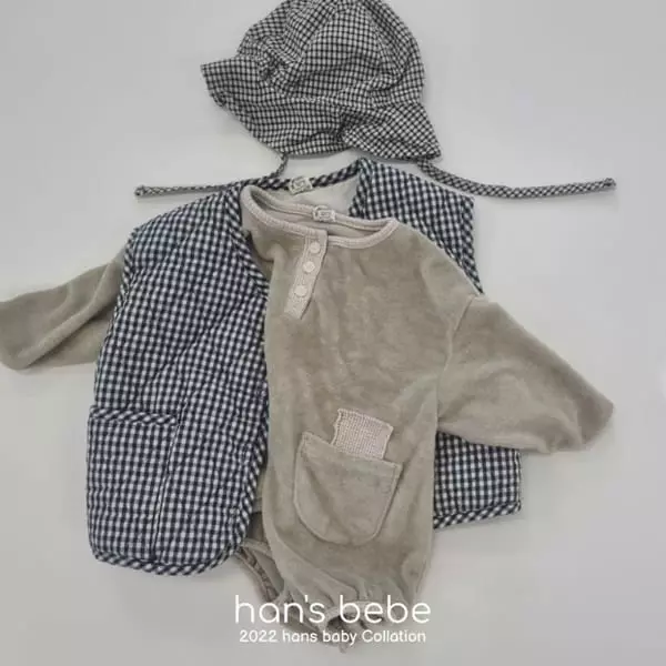 Han's - Korean Baby Fashion - #onlinebabyshop - Bebe Waffle Point Bodysuit - 9