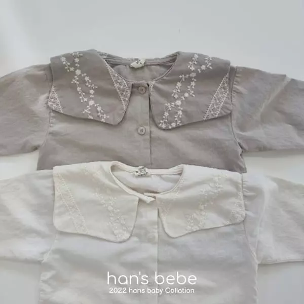 Han's - Korean Baby Fashion - #onlinebabyshop - Bebe Square Collar Blouse - 7
