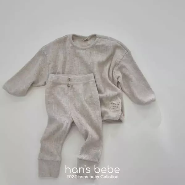 Han's - Korean Baby Fashion - #smilingbaby - Bebe Waffle Patch Tee - 5