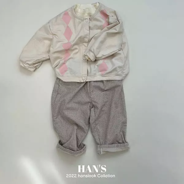 Han's - Korean Children Fashion - #childrensboutique - Check Pants Beige Check - 10
