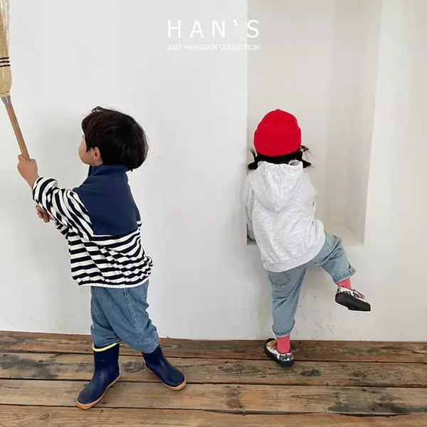 Han's - Korean Children Fashion - #kidsshorts - Stipes Color Zip-up - 9