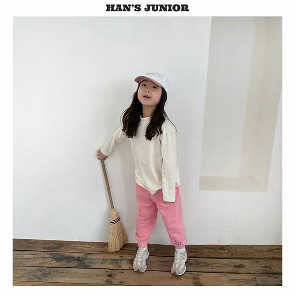 Han's - Korean Children Fashion - #kidsshorts - Half Neck Single Tee - 2