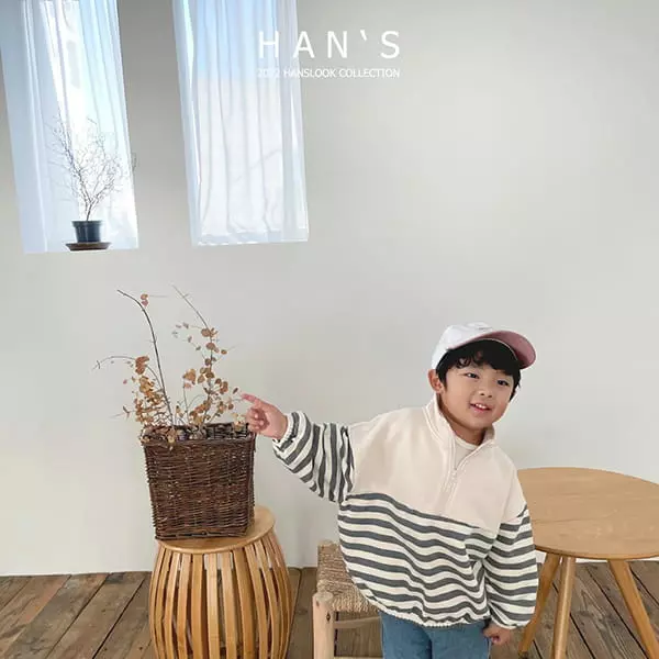 Han's - Korean Children Fashion - #kidzfashiontrend - Stipes Color Zip-up - 11