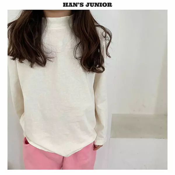Han's - Korean Children Fashion - #kidsstore - Half Neck Single Tee - 4