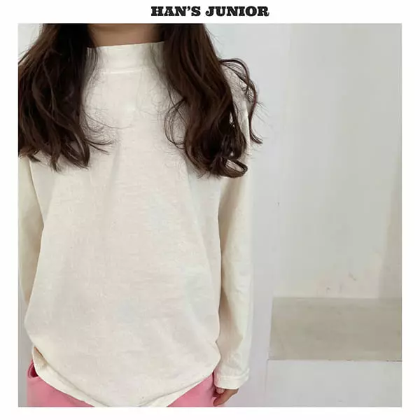 Han's - Korean Children Fashion - #littlefashionista - Half Neck Single Tee - 6