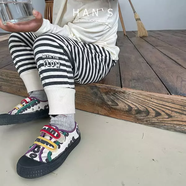 Han's - Korean Children Fashion - #littlefashionista - Slit Terry Pants - 3