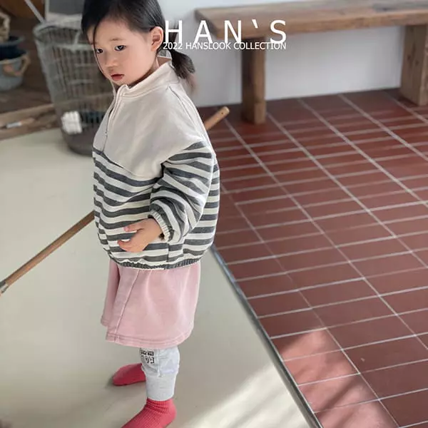 Han's - Korean Children Fashion - #minifashionista - Stipes Color Zip-up