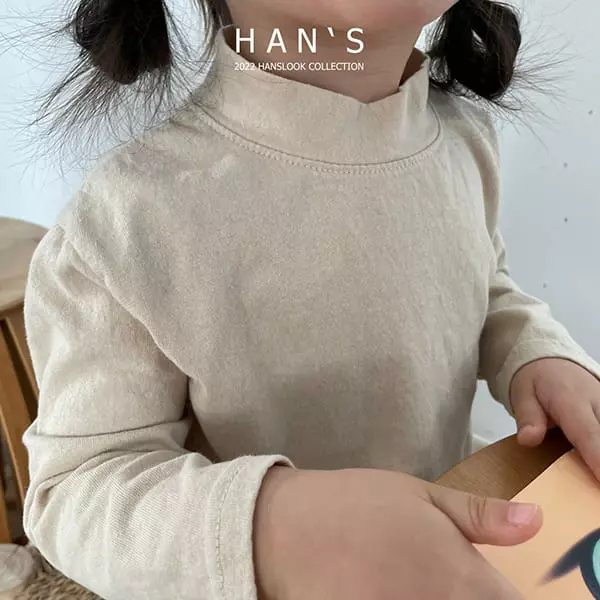 Han's - Korean Children Fashion - #prettylittlegirls - Half Neck Single Tee - 9