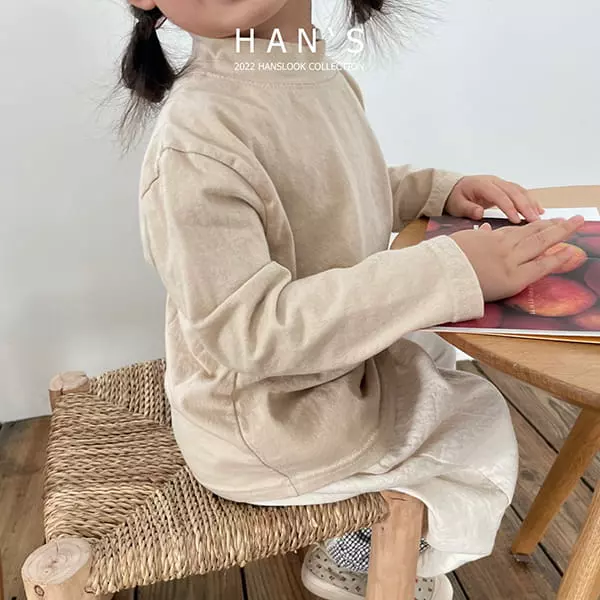 Han's - Korean Children Fashion - #stylishchildhood - Half Neck Single Tee - 12