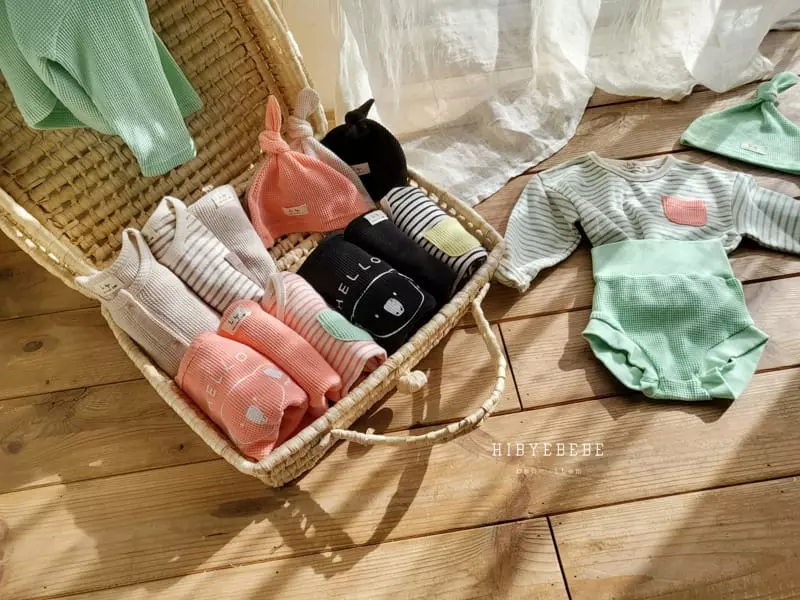 Happy Prince - Korean Baby Fashion - #babyboutique - Coco Stripes Waffle Top Bottom Set - 12