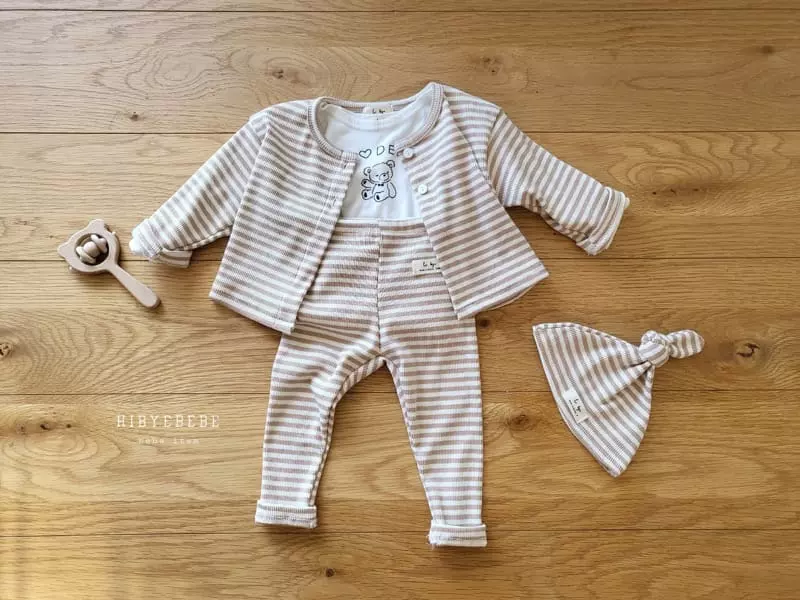 Happy Prince - Korean Baby Fashion - #babyboutique - Everyday Wear Cardigan Leggings Hat Tee Set - 11