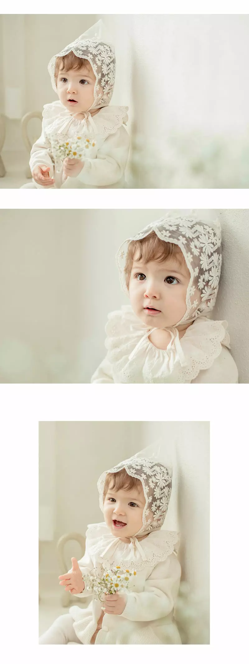 Happy Prince - Korean Baby Fashion - #babyboutiqueclothing - Benjamin Lace Baby Bonnet - 3