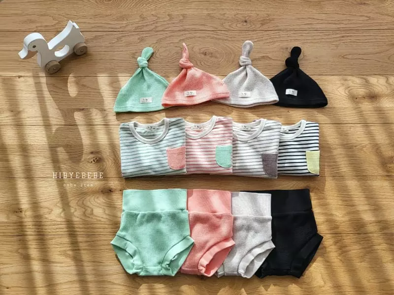 Happy Prince - Korean Baby Fashion - #babyfever - Coco Stripes Waffle Top Bottom Set