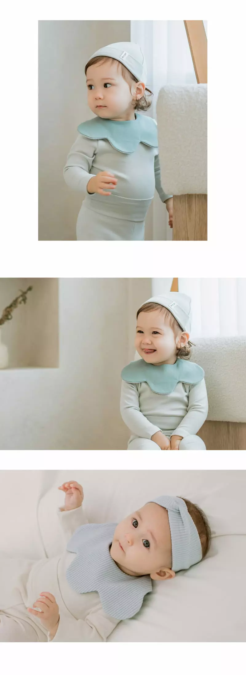 Happy Prince - Korean Baby Fashion - #babygirlfashion - Fleecy Cloud Reversible Bib - 7
