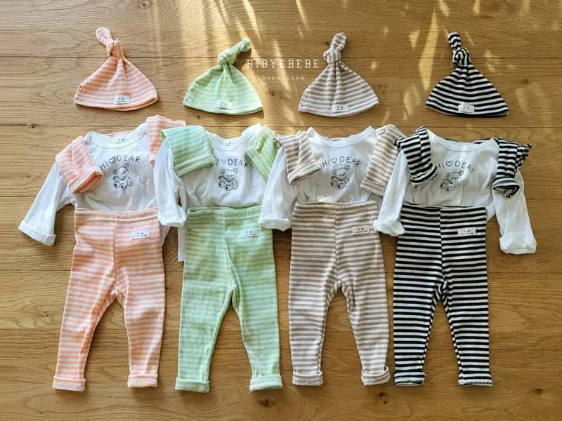 Happy Prince - Korean Baby Fashion - #babylifestyle - Everyday Wear Cardigan Leggings Hat Tee Set - 2