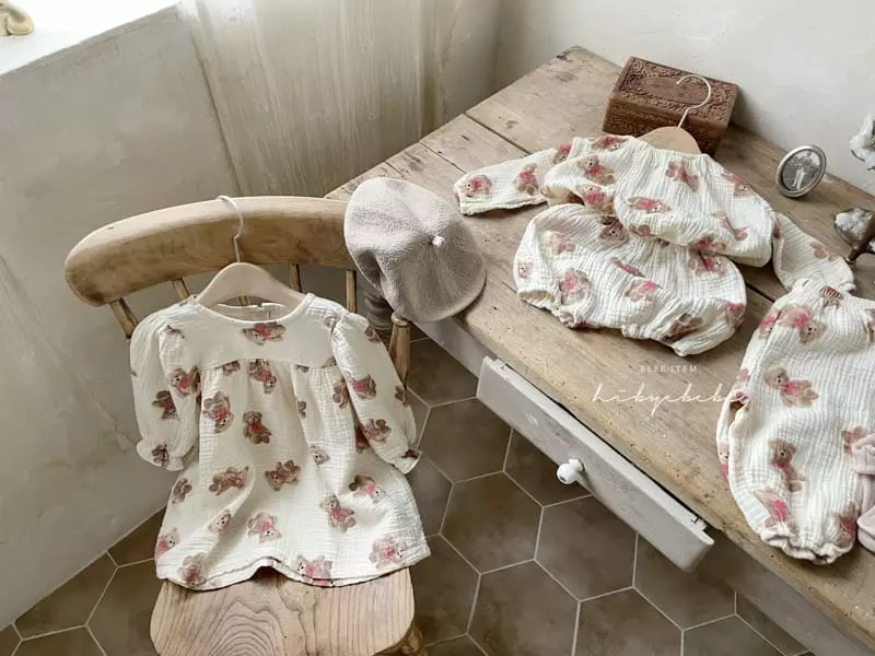 Happy Prince - Korean Baby Fashion - #babyoutfit - Yoru Bear Oen-piece - 3