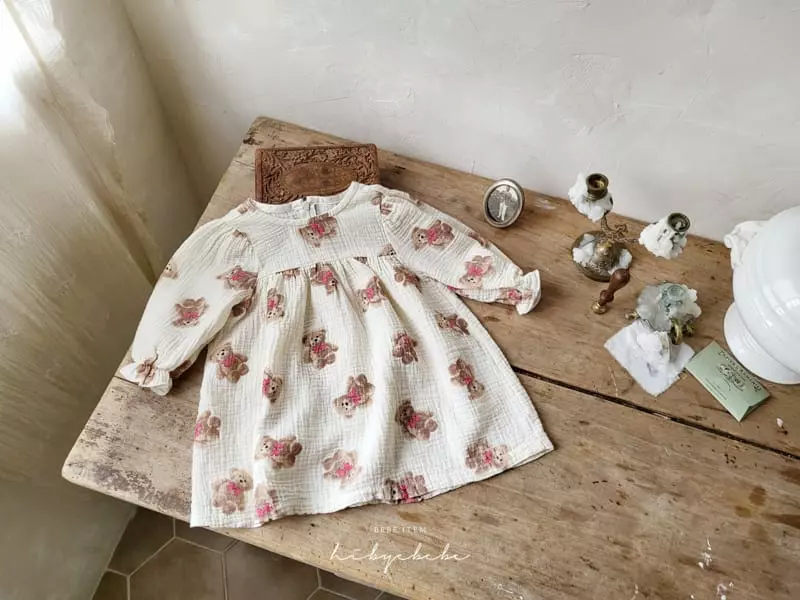 Happy Prince - Korean Baby Fashion - #babywear - Yoru Bear Oen-piece - 5