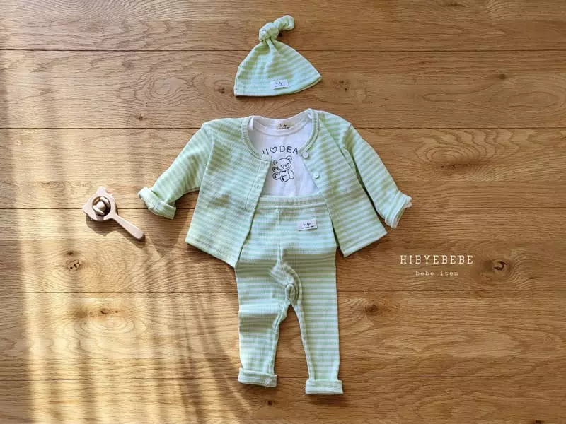 Happy Prince - Korean Baby Fashion - #onlinebabyboutique - Everyday Wear Cardigan Leggings Hat Tee Set - 8