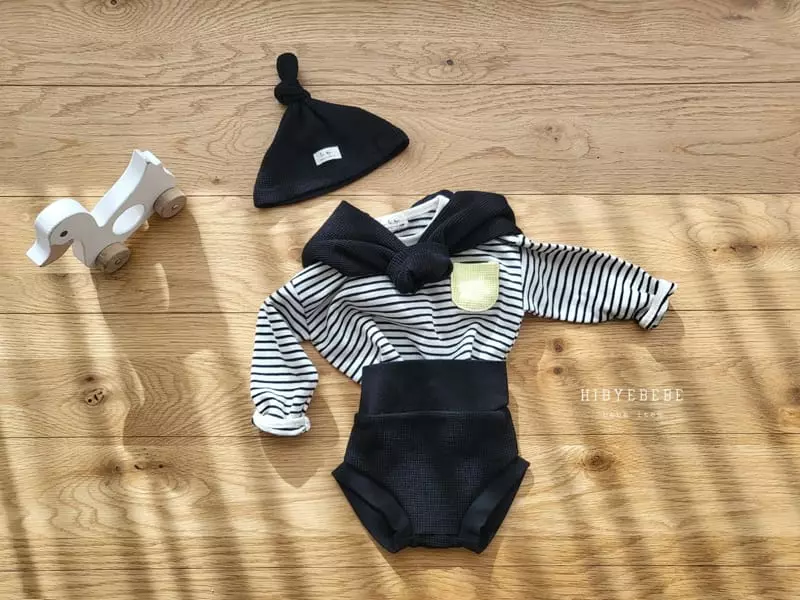 Happy Prince - Korean Baby Fashion - #onlinebabyshop - Coco Stripes Waffle Top Bottom Set - 10