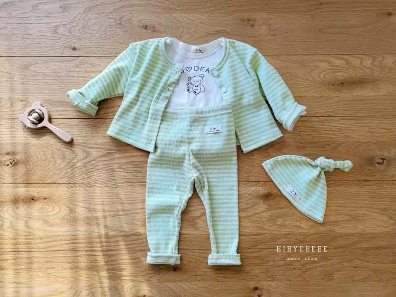 Happy Prince - Korean Baby Fashion - #onlinebabyshop - Everyday Wear Cardigan Leggings Hat Tee Set - 9