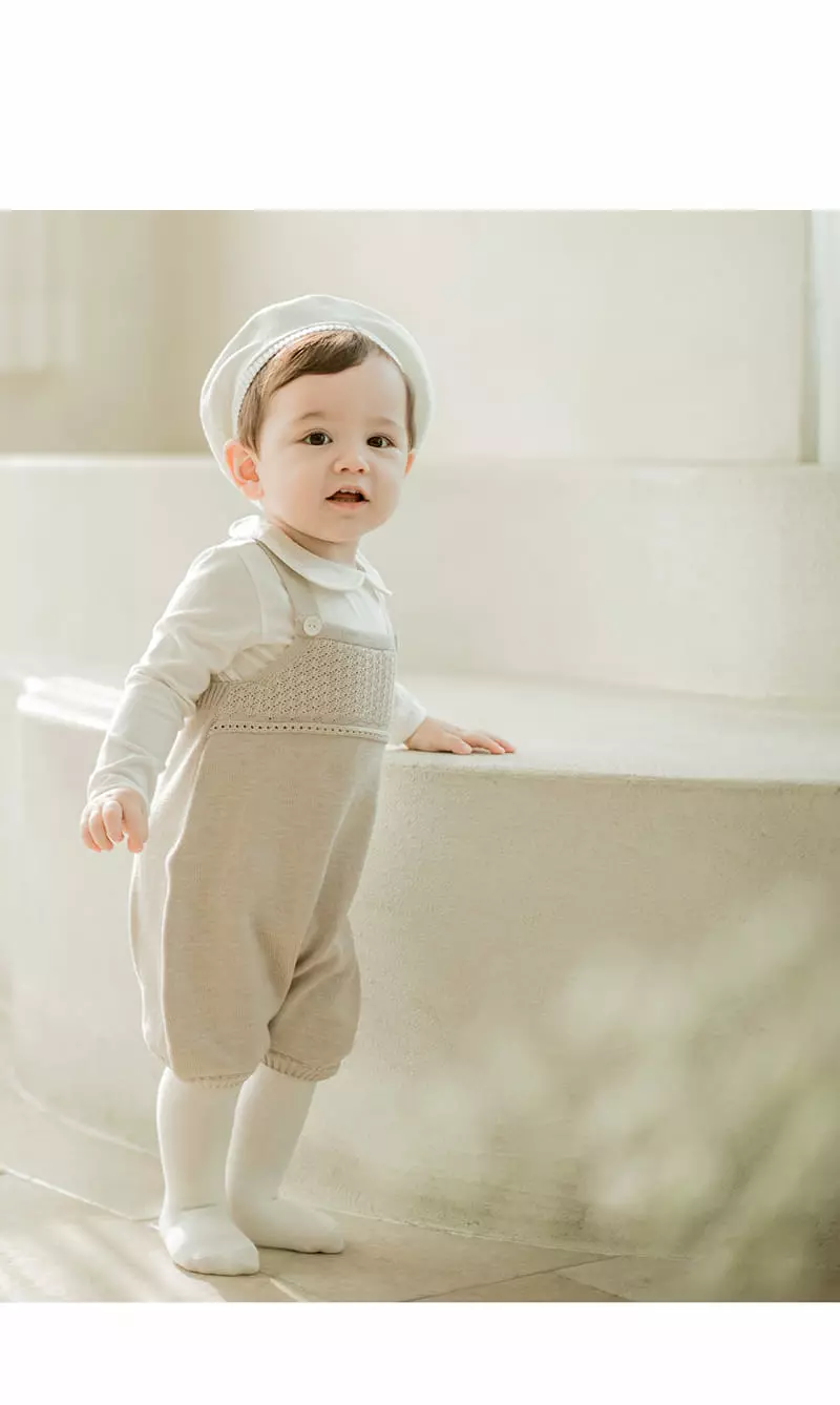 Happy Prince - Korean Baby Fashion - #onlinebabyshop - Sandel Knit Baby Overalls
