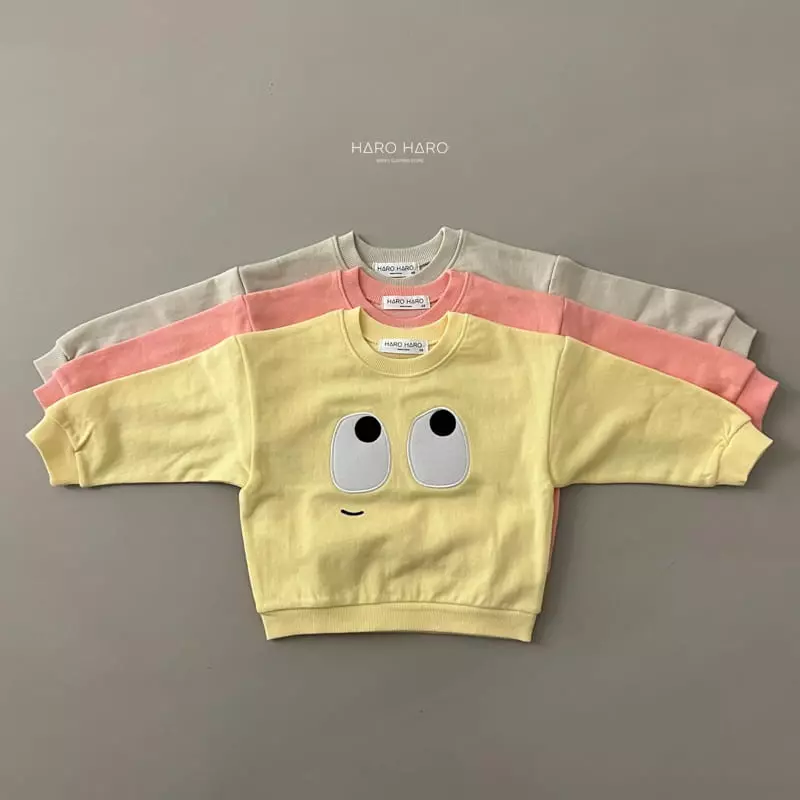 Haro Haro - Korean Children Fashion - #childofig - Big Eyes Sweatshirt - 2