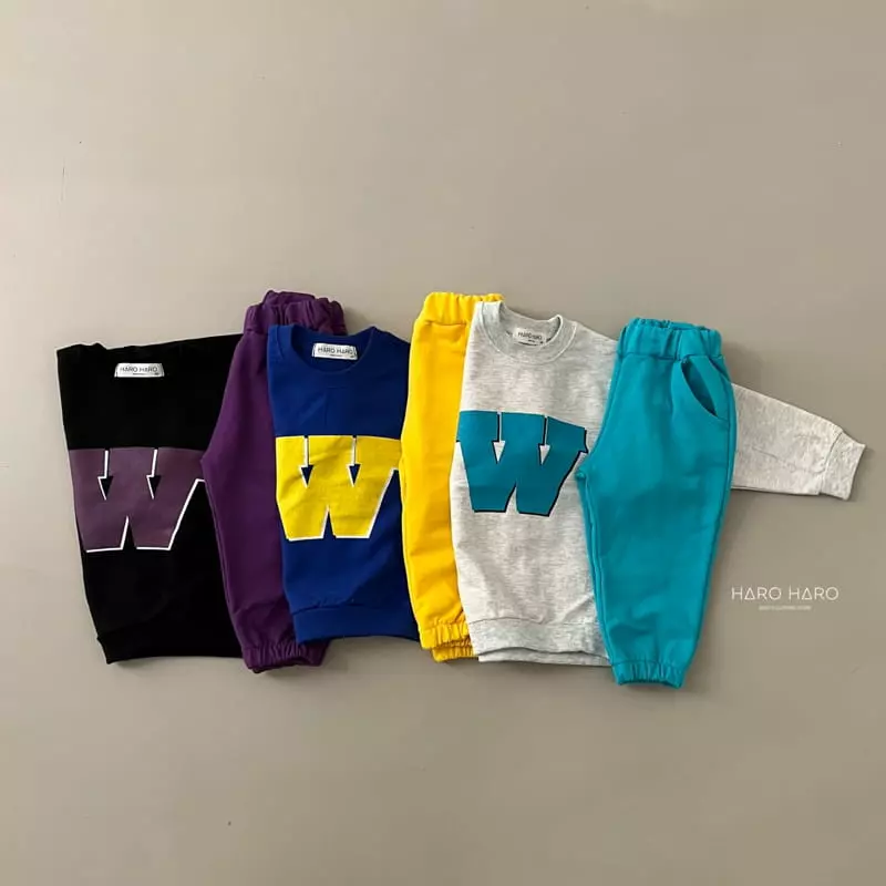 Haro Haro - Korean Children Fashion - #childofig - W Top Bottom Set - 2
