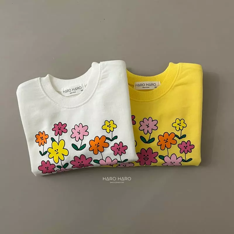 Haro Haro - Korean Children Fashion - #childofig - Flower Sweatshirt - 4