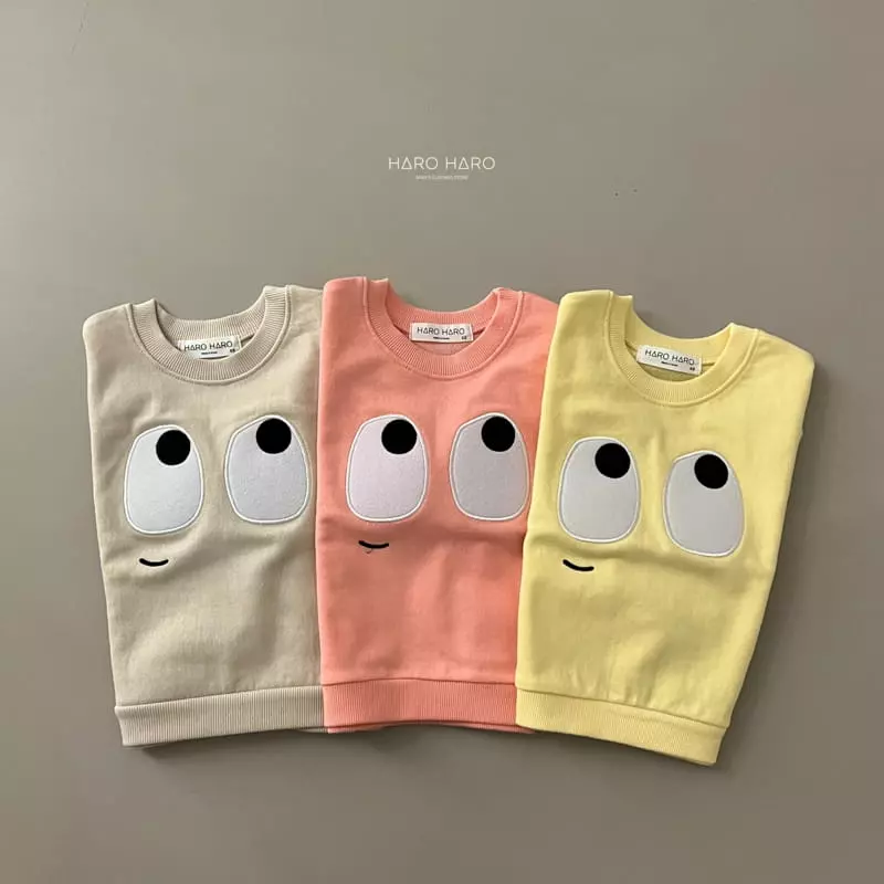 Haro Haro - Korean Children Fashion - #childrensboutique - Big Eyes Sweatshirt - 3