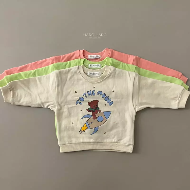 Haro Haro - Korean Children Fashion - #childrensboutique - Rocket Bear Sweatshirt - 2