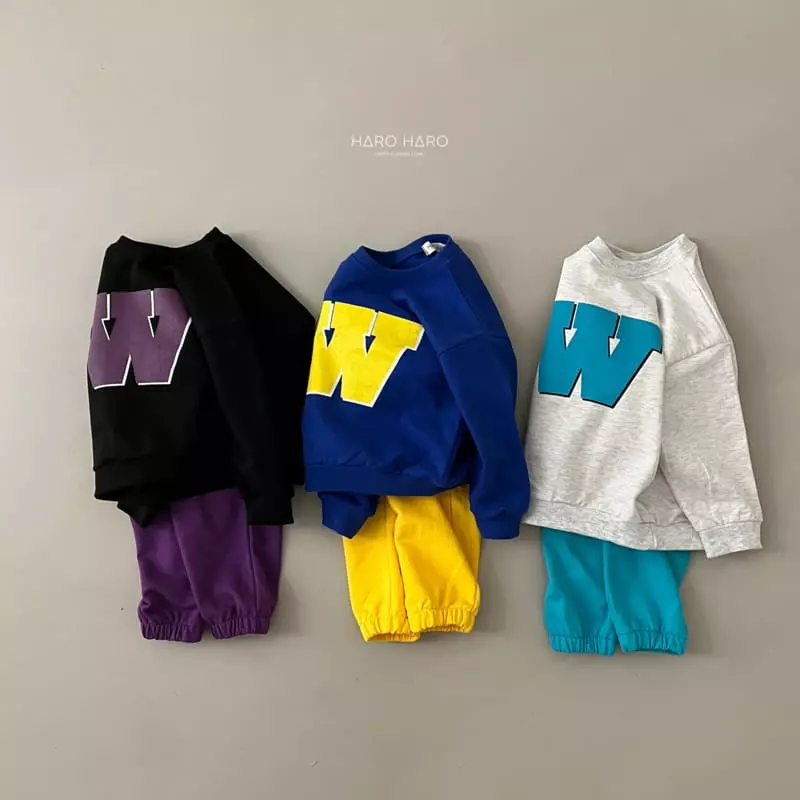 Haro Haro - Korean Children Fashion - #childofig - W Top Bottom Set - 4