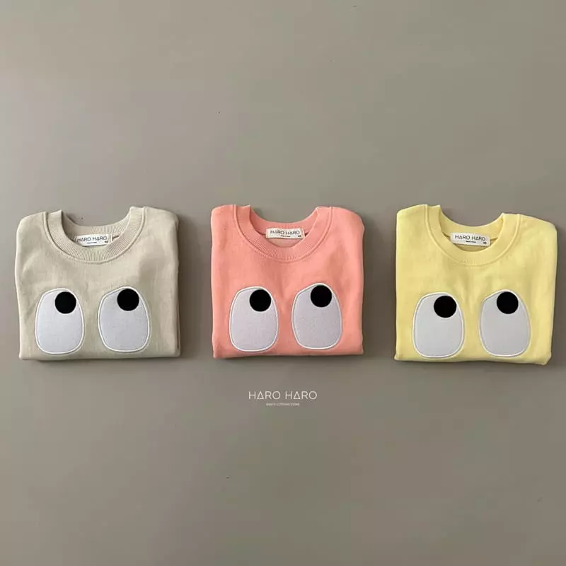 Haro Haro - Korean Children Fashion - #childrensboutique - Big Eyes Sweatshirt - 4