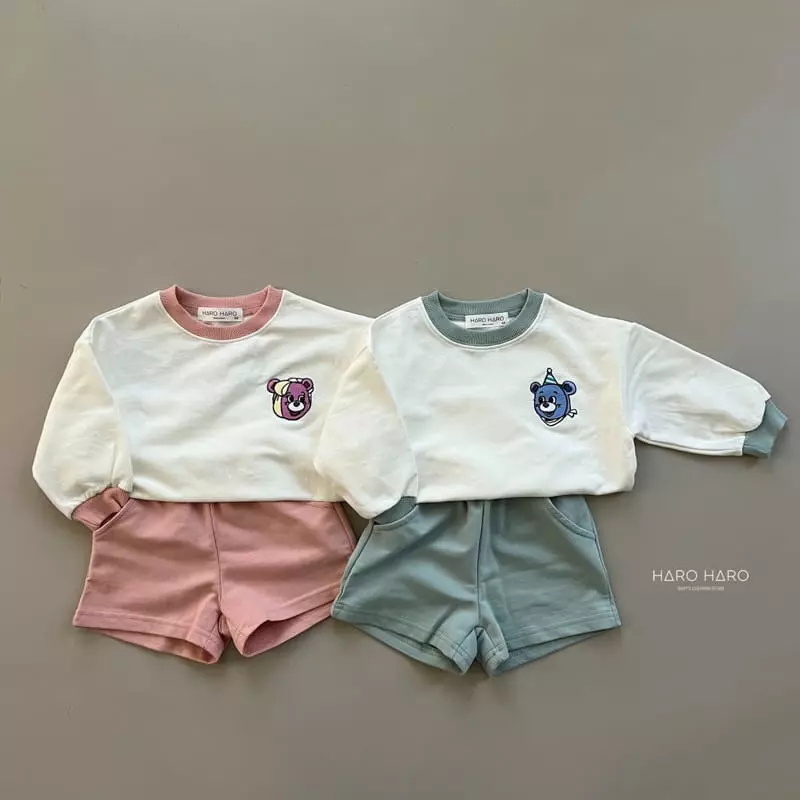 Haro Haro - Korean Children Fashion - #designkidswear - Happy Bear Top Bottom Set - 6