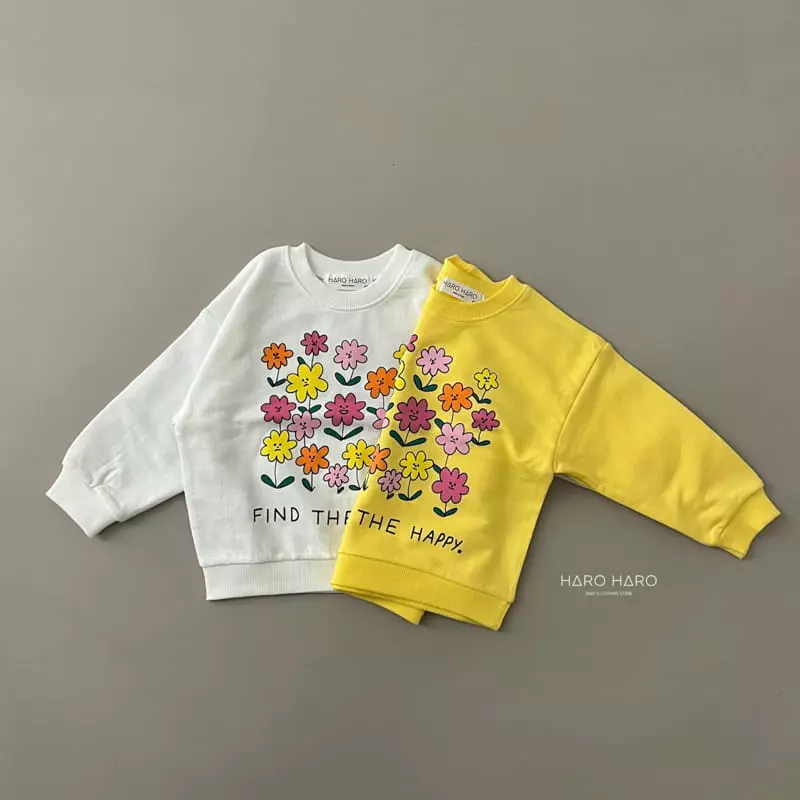 Haro Haro - Korean Children Fashion - #fashionkids - Flower Sweatshirt - 7