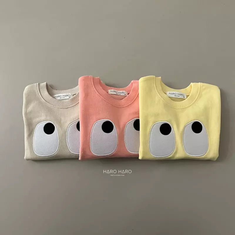 Haro Haro - Korean Children Fashion - #fashionkids - Big Eyes Sweatshirt - 6
