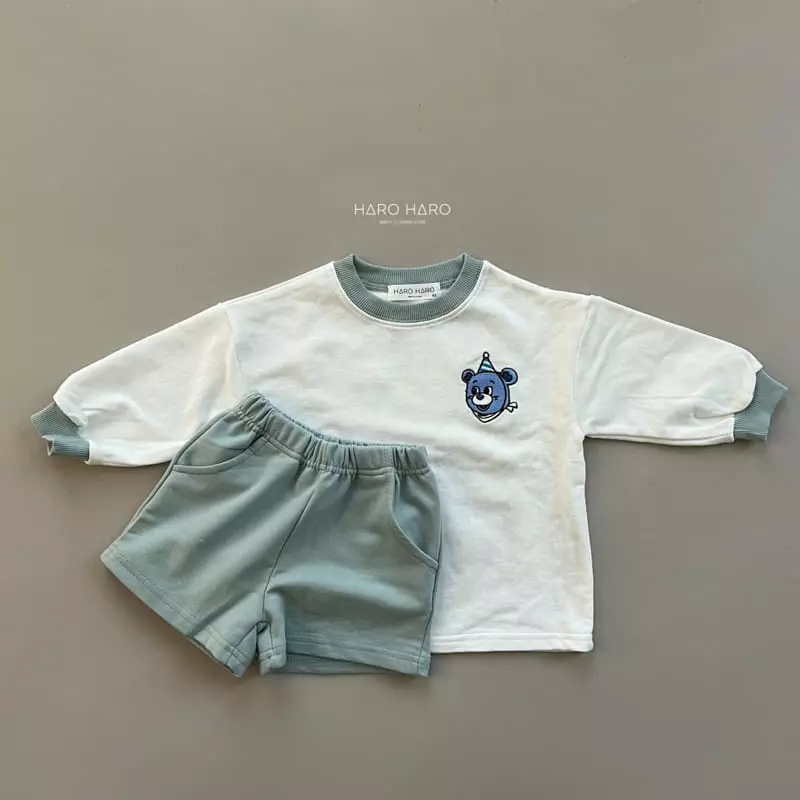 Haro Haro - Korean Children Fashion - #fashionkids - Happy Bear Top Bottom Set - 8
