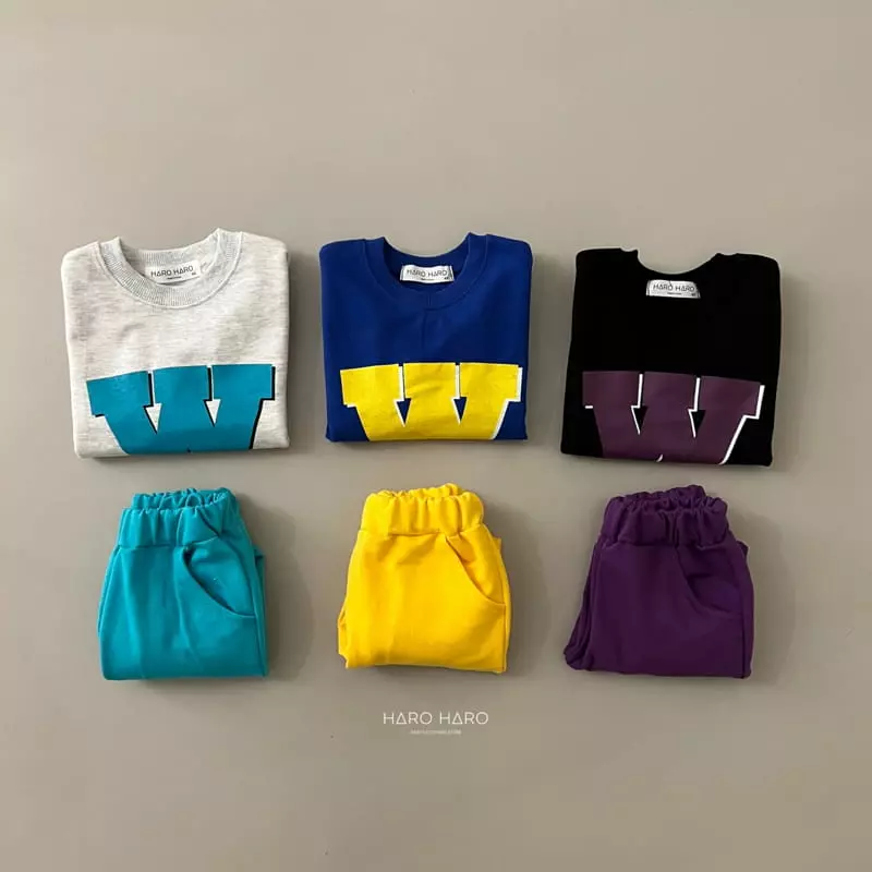 Haro Haro - Korean Children Fashion - #fashionkids - W Top Bottom Set - 7