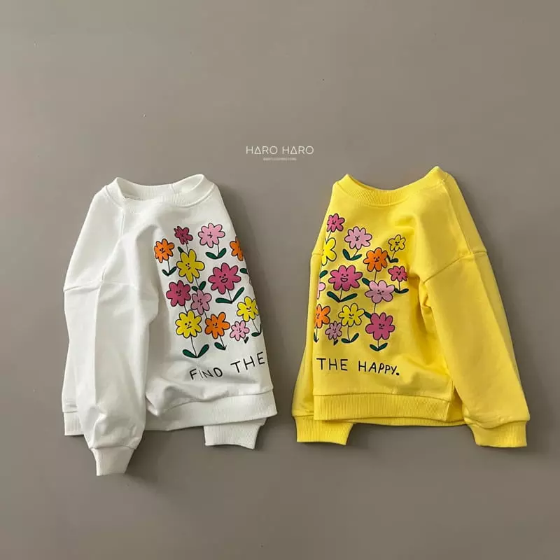 Haro Haro - Korean Children Fashion - #kidsshorts - Flower Sweatshirt - 8
