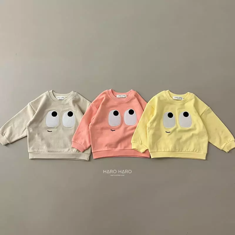 Haro Haro - Korean Children Fashion - #kidsshorts - Big Eyes Sweatshirt - 7