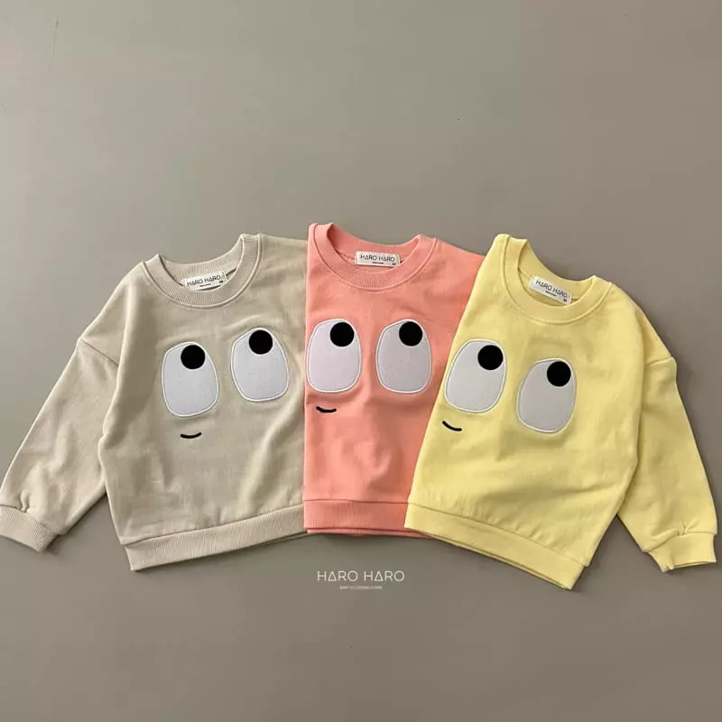 Haro Haro - Korean Children Fashion - #kidsstore - Big Eyes Sweatshirt - 8