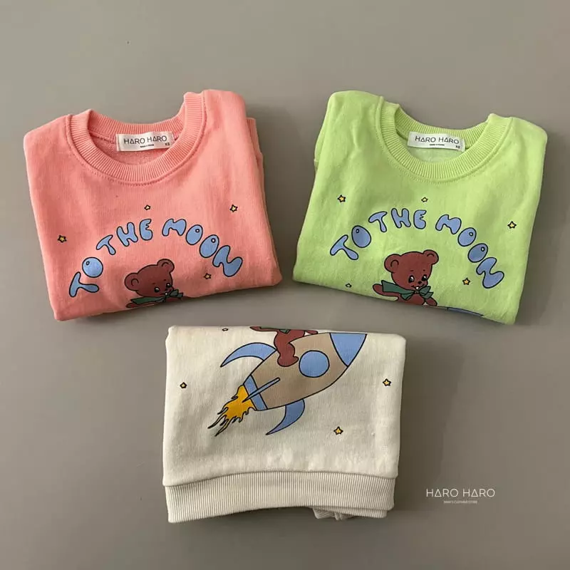 Haro Haro - Korean Children Fashion - #kidzfashiontrend - Rocket Bear Sweatshirt - 8