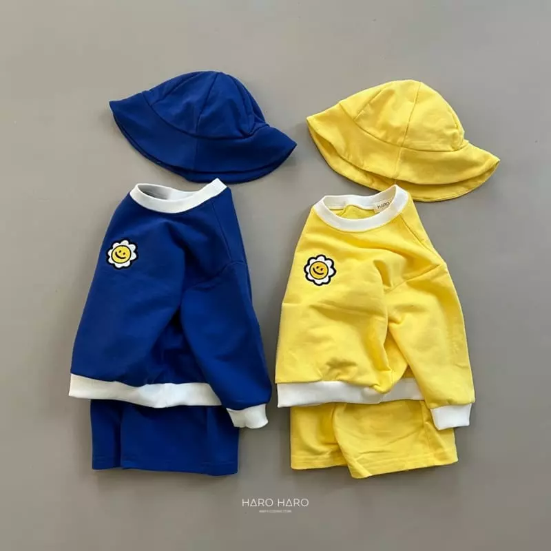 Haro Haro - Korean Children Fashion - #toddlerclothing - Sun Flower Top Bottom SEt - 9