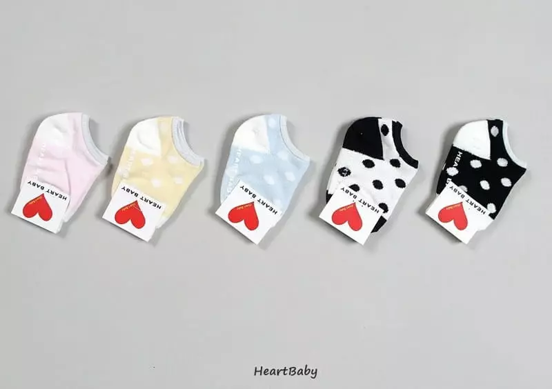 Heart Baby - Korean Children Fashion - #childofig - Dot Socks [set of 5] - 6