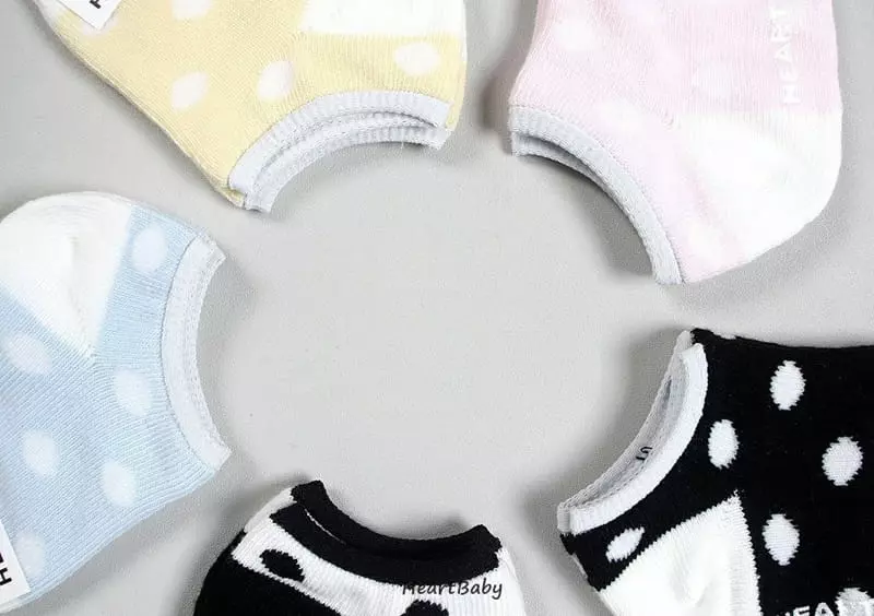Heart Baby - Korean Children Fashion - #designkidswear - Dot Socks [set of 5] - 8