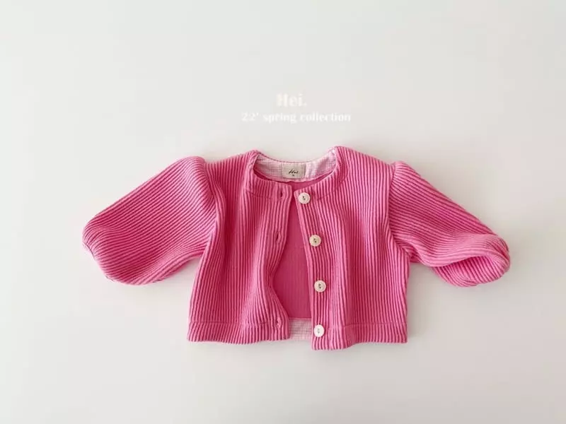 Hei - Korean Children Fashion - #childofig - Ribv Puff Cardigan - 9